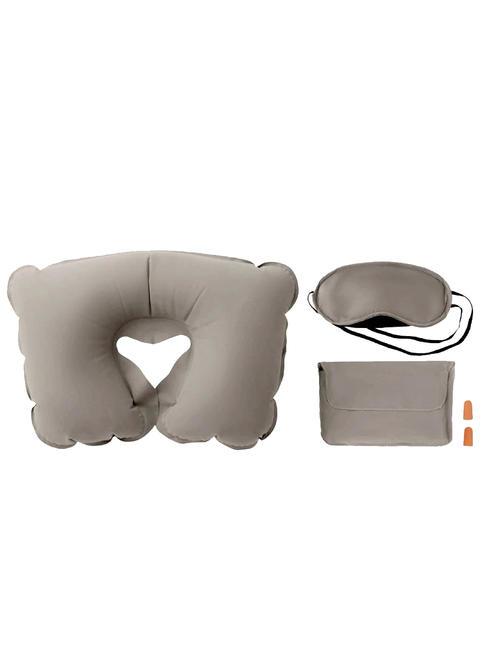 BASIC LESAC TRAVEL Pillow, mask and cap set grey - Travel Accessories