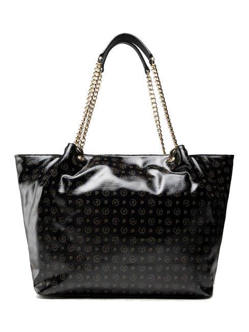 POLLINI HERITAGE COATED Canvas shopping bag Black - Women&rsquo;s Bags