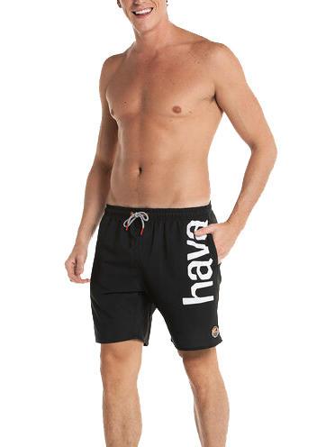 HAVAIANAS NEW LOGOMANIA ECO Beach shorts BLACK - Swimwear