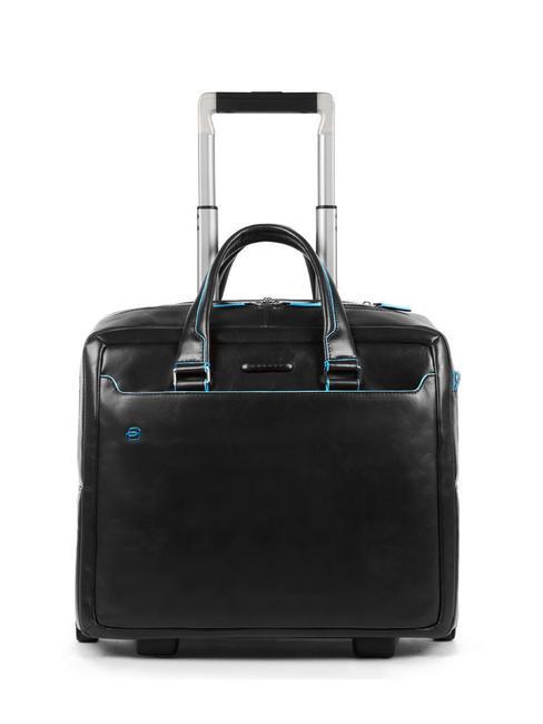 PIQUADRO BLUE SQUARE Pilot leather trolley, 15.6 "PC holder Black - Trolley Pilot Case - Buy Online!