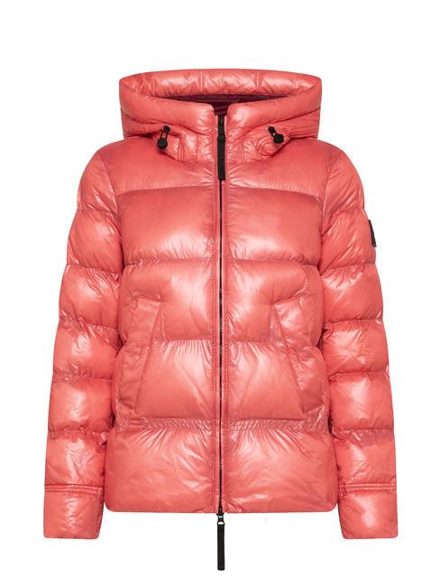 DEKKER MARTFLY NIK Short quilted down jacket tea rose/cordovan leather - Women's down jackets