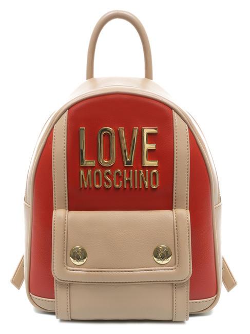 LOVE MOSCHINO LOGO LETTERING backpack red - Women’s Bags