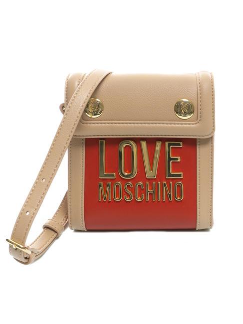 LOVE MOSCHINO LOGO LETTERING Shoulder bag red - Women’s Bags