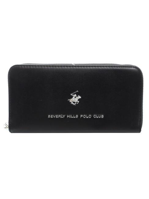 BEVERLY HILLS POLO CLUB SELENE  Zip Around Wallet Black - Women’s Wallets