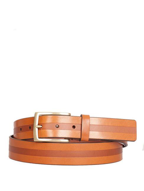THE BRIDGE BRUNELLESCHI Leather belt Cognac / Gold - Belts