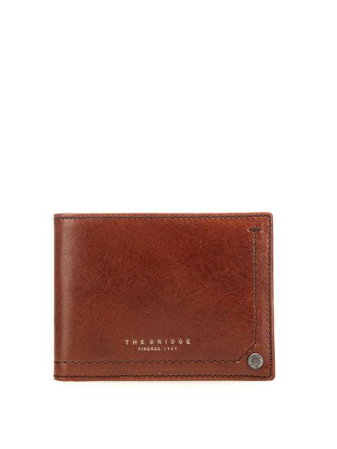 THE BRIDGE KALLIO Leather wallet Brown / Ruthenium - Men’s Wallets