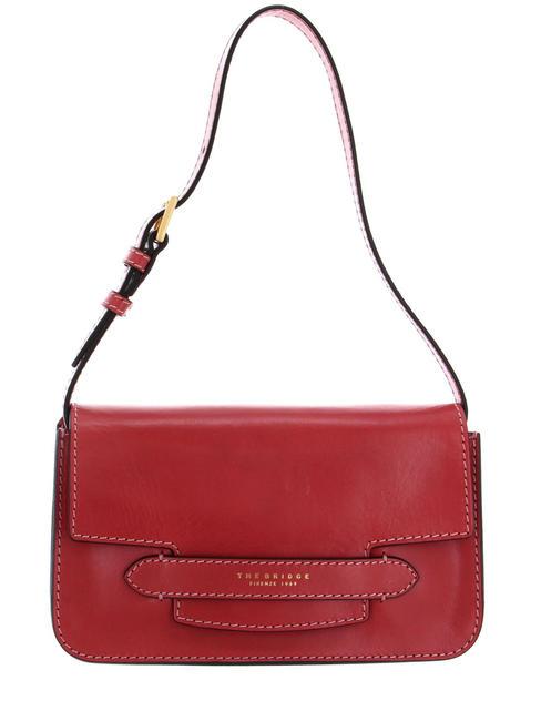 THE BRIDGE LUCREZIA Shoulder bag, in leather grilled salmon gold - Women’s Bags