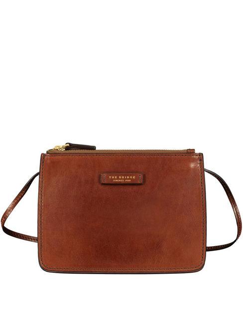 THE BRIDGE RUSTICI Shoulder strap, in leather BROWN - Women’s Bags