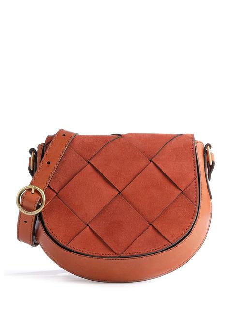 THE BRIDGE BETTINA INTRECCIO Leather shoulder bag rust abb. gold - Women’s Bags