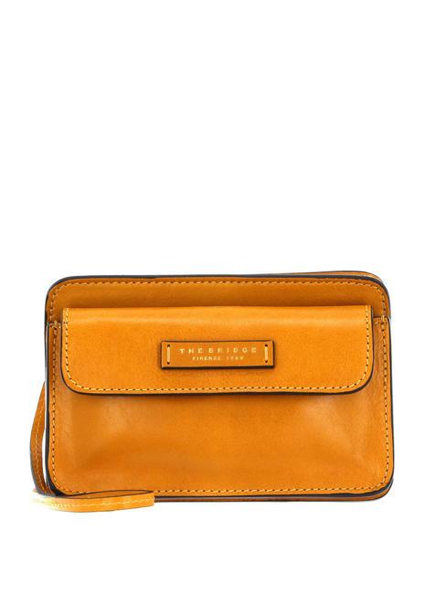 THE BRIDGE RUSTICI Camera case bag in leather sweet honey gold - Women’s Bags