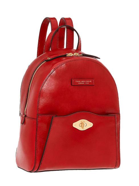THE BRIDGE BARBARA Leather backpack currant / gold - Women’s Bags
