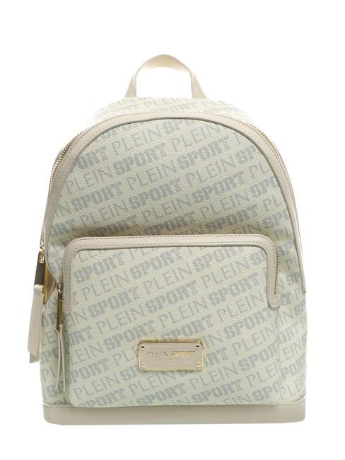 PLEIN SPORT RED HILL Backpack with logo texture white - Women’s Bags