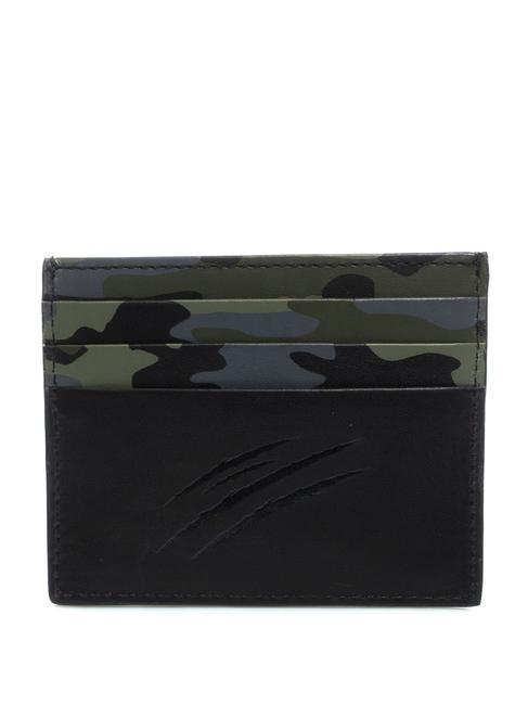 PLEIN SPORT CHICAGO Leather card holder black - Men’s Wallets