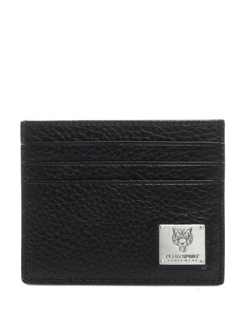 PLEIN SPORT WALL STREET Leather card holder black - Men’s Wallets