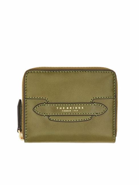 THE BRIDGE LUCREZIA Leather wallet fig green abb. gold - Women’s Wallets