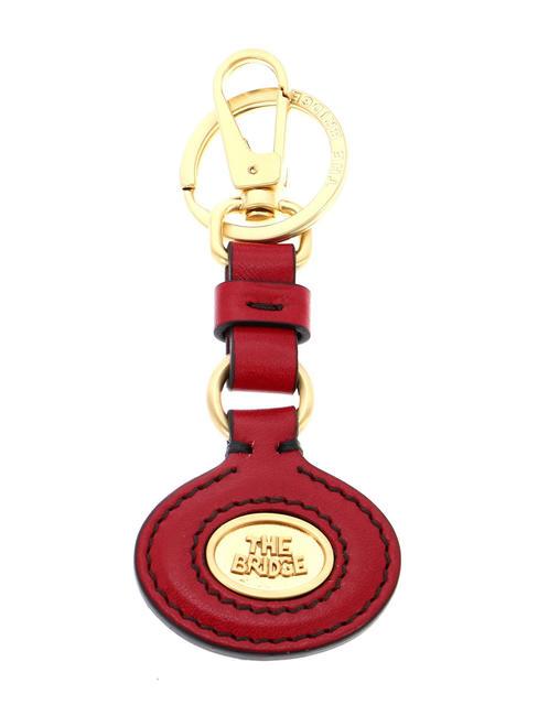 THE BRIDGE DUCCIO Leather keychain cherry / gold - Key holders