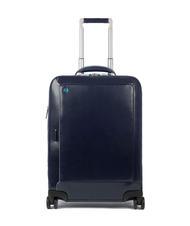 PIQUADRO BLUE SQUARE Leather Hand Luggage Trolley, 15.6" PC holder - Hand luggage