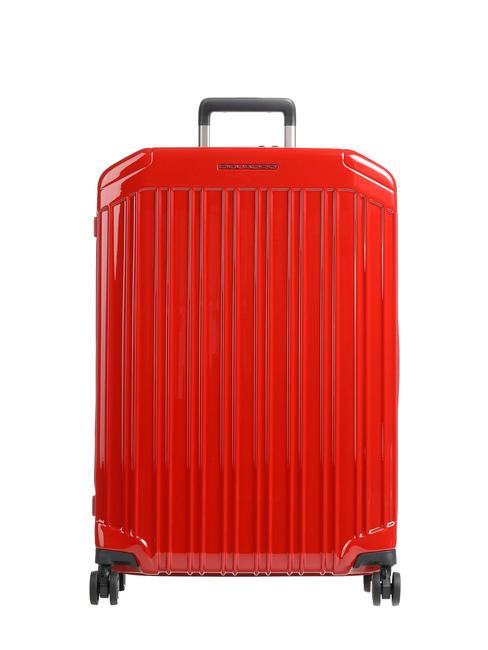 PIQUADRO PQ-LIGHT Large ultra slim trolley RED - Rigid Trolley Cases