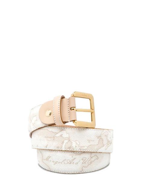 ALVIERO MARTINI PRIMA CLASSE GEO WHITE Shortenable belt white - Belts