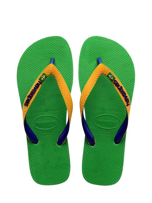 HAVAIANAS BRASIL MIX BRASIL MIX Flip-flops leaf green/marine blue - Unisex shoes