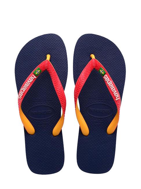 HAVAIANAS BRASIL MIX BRASIL MIX Flip-flops navy blue/ruby red - Men’s shoes