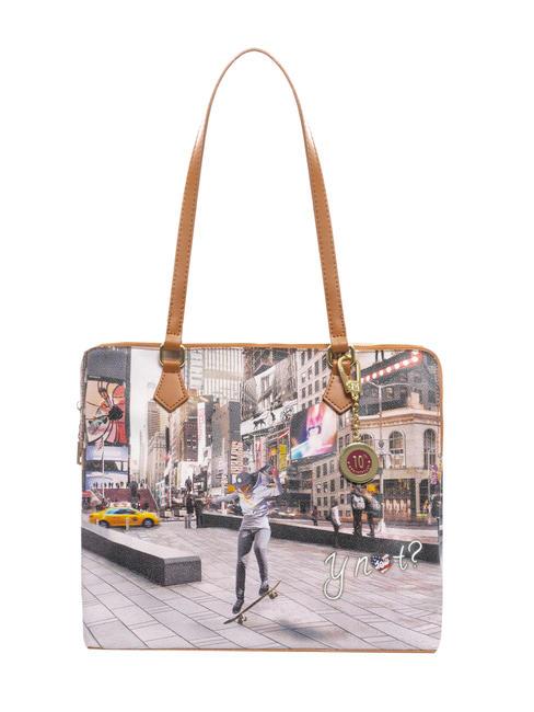 YNOT YESBAG Triple compartment tote bag new york skater - Women’s Bags