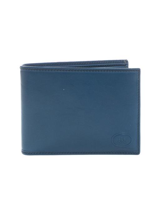 THE BRIDGE STORY Leather wallet with coin purse Tyrrhenian blue / light ruthenium - Men’s Wallets
