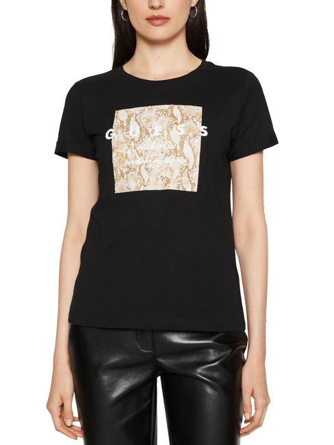 GUESS RELAXED T.shirt with ring jetbla - T-shirt