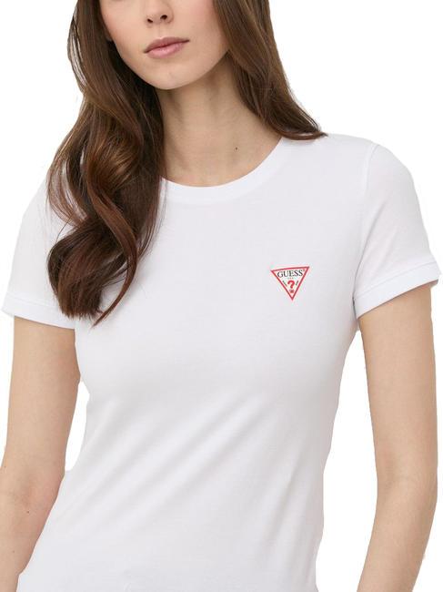 GUESS MINI TRIANGLE Slim fit T-shirt purwhite - T-shirt