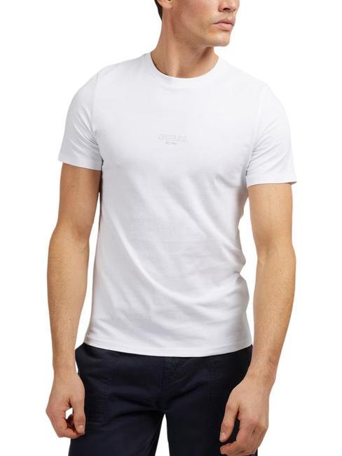 GUESS AIDY T-shirt written in the same color purwhite - T-shirt