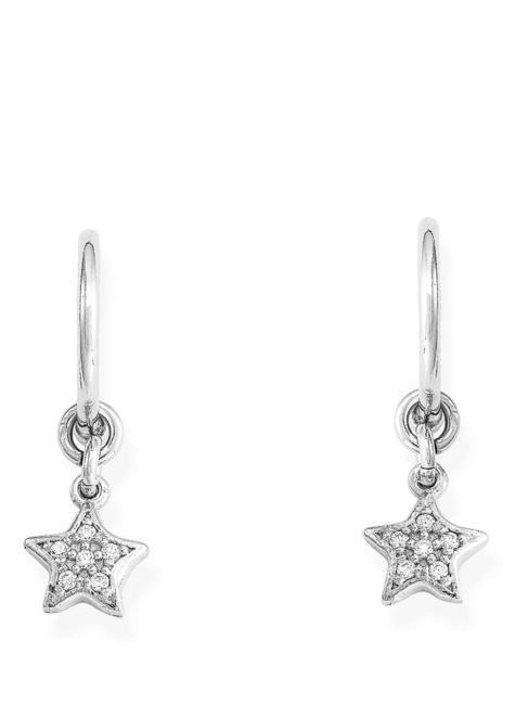 AMEN CANDY CHARM Star earrings with zircons rhodium - Earrings