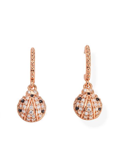 AMEN COCCINELLE Ladybug earrings with zircons rose - Earrings