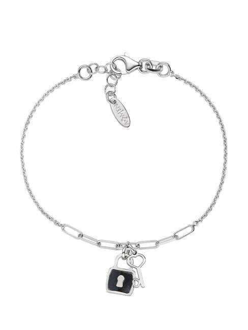 AMEN LE MADREPERLE Black mother of pearl bracelet rhodium - Bracelets