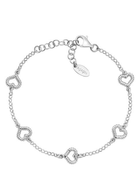 AMEN COCCOLE Hearts bracelet in rhodium silver rhodium - Bracelets