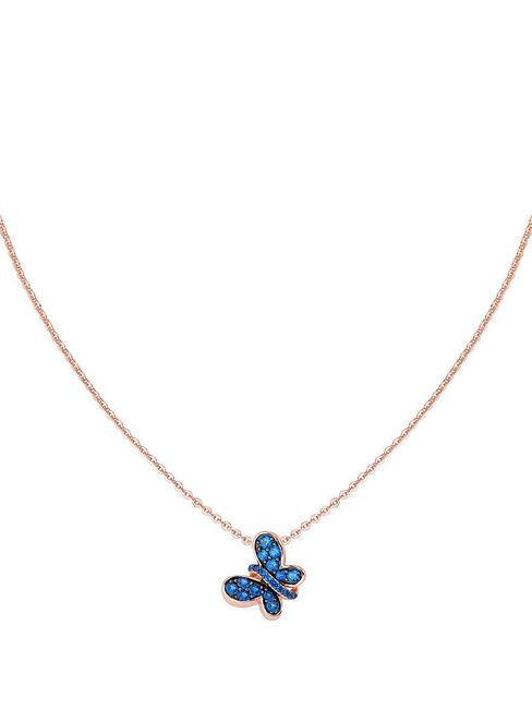 AMEN FARFALLE Necklace with blue zircons rose - Necklaces