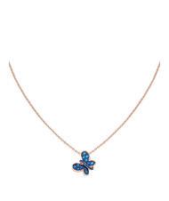 AMEN FARFALLE Necklace with blue zircons - Necklaces