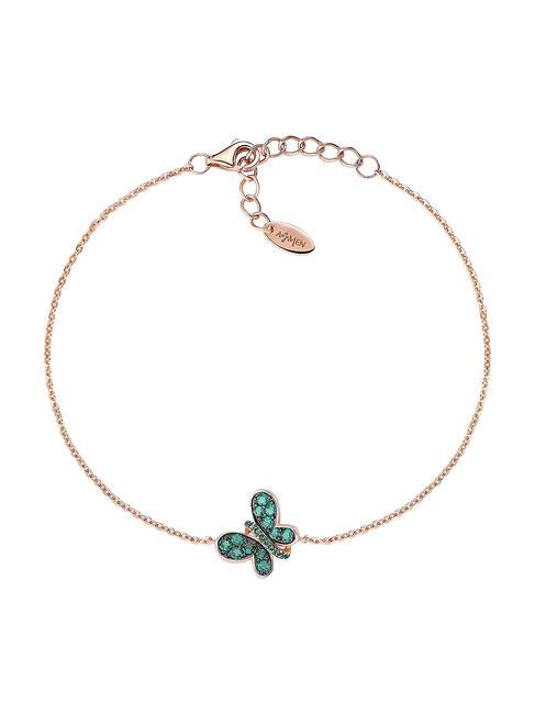 AMEN FARFALLE Blue and white zircon bracelet rose - Bracelets