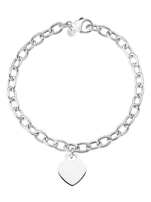 AMEN COCCOLE Heart charm chain bracelet rhodium - Bracelets