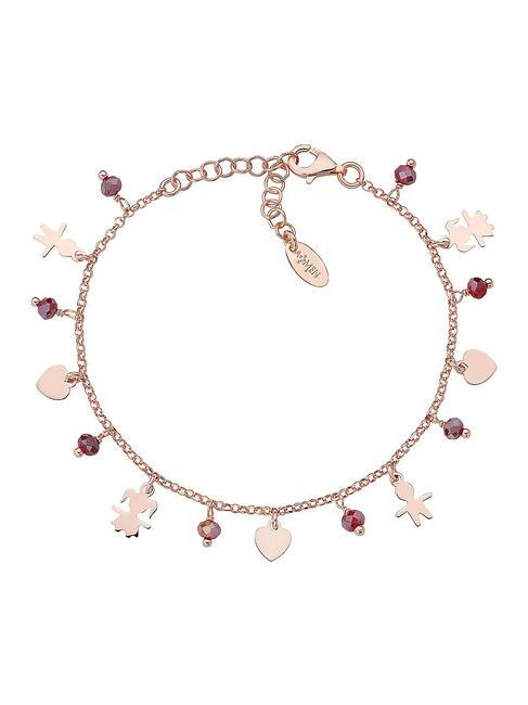 AMEN BOBOLINI Bracelet with ruby zircons rose - Bracelets