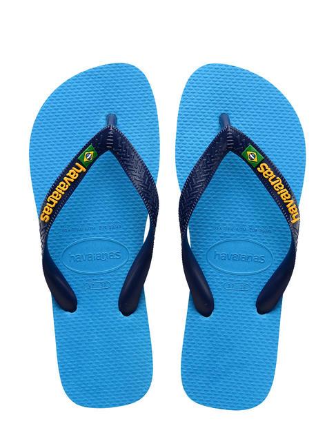 HAVAIANAS BRASIL LOGO Men's flip flops turquoise/turquoise - Unisex shoes