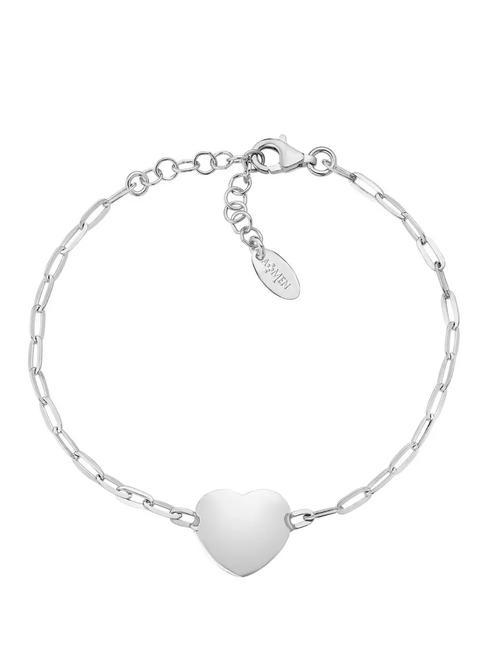 AMEN COCCOLE Heart charm bracelet rhodium - Bracelets