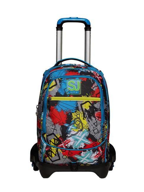 SJGANG GLITZLED BOY JACK 3 in 1 Detachable Trolley Backpack, with triple wheels yellow - Backpack trolleys