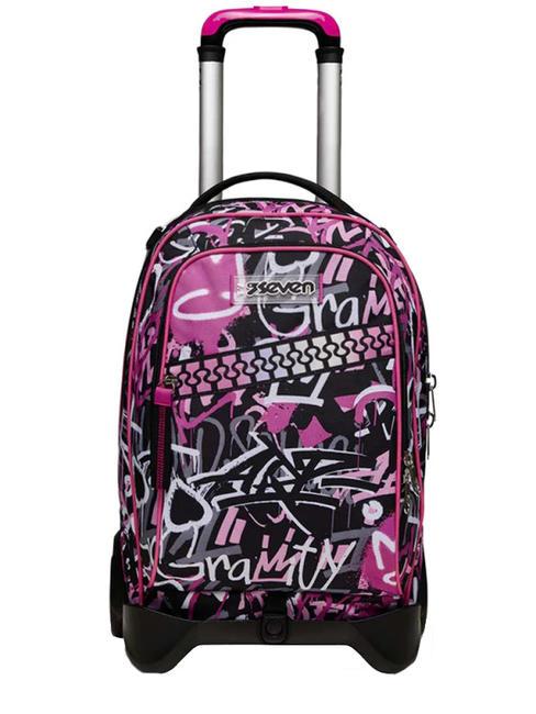 SEVEN JACJ CHULKY Backpack with detachable trolley ROSE VIOLET - Backpack trolleys