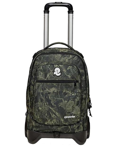 INVICTA NEW WAY NEW PLUG Fantasy Backpack with detachable trolley foliage green - Backpack trolleys