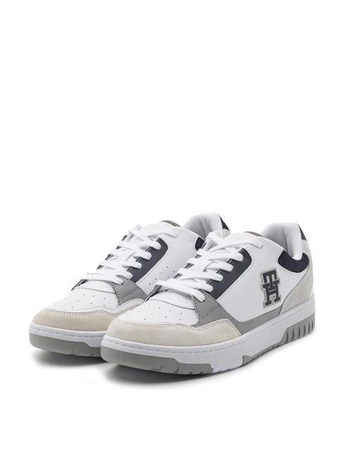 TOMMY HILFIGER TH BASKET STREET MIX Leather sneakers white - Men’s shoes