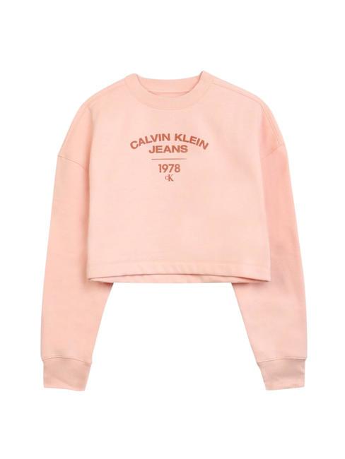 CALVIN KLEIN CK JEANS VARSITY LOGO Crew neck sweatshirt faint blossom - Women's Sweatshirts