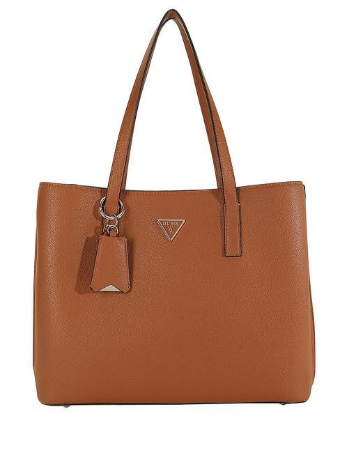 GUESS MERIDIAN Girlfriend Shoulder bag COGNAC - Women’s Bags