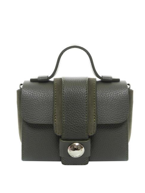 TOSCA BLU DUBROVNIK Mini trunk bag in leather militaryg - Women’s Bags