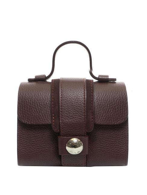 TOSCA BLU DUBROVNIK Mini trunk bag in leather bordeaux - Women’s Bags