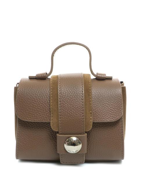 TOSCA BLU DUBROVNIK Mini trunk bag in leather tobacco - Women’s Bags